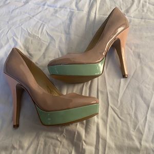 Pin up pink Patten Leather Pumps size 8